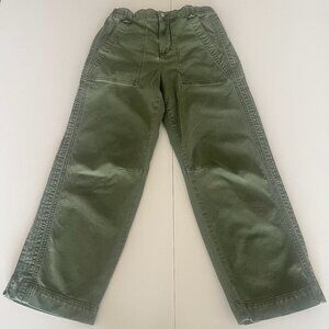 PILCRO Womens Olive Green Utility Straight Crop Pants XS Elastic Waist Casual